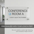 Kozyard Custom Clear Acrylic Door Sign – Personalized logo & text, transparent acrylic, modern office directional sign with sharp printing
