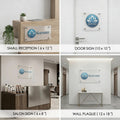 Kozyard Clear Acrylic Business Sign – Multiple sizes, premium transparent acrylic, custom logo & text, versatile for reception & salon
