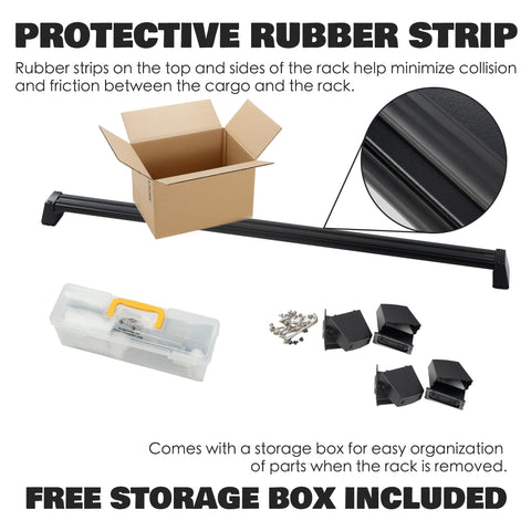 Kozyard Roof Rack Crossbars for Tesla Cybertruck 2024+, 2Bars/4Bars Heavy-Duty Aluminum Cargo Bars, Supports 350-900LBS, Durable Aluminum Build, Fits Kayak, Bike, Roof Box, Snowboard, Camping Gear