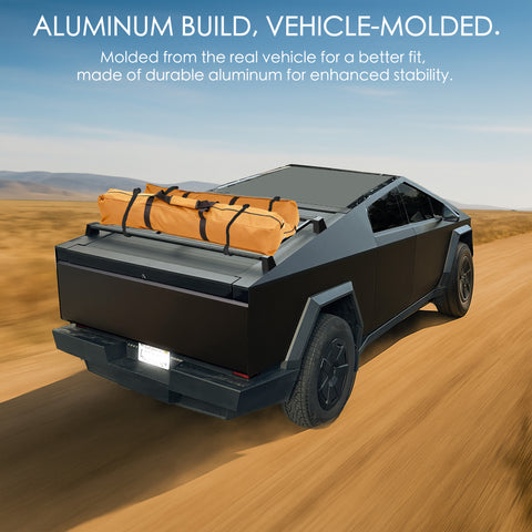 kozyard Tesla Cybertruck Bed Rack, Aluminum Cargo Carrier Cross Bars, Vehicle-Specific Molded Fit, Versatile for Luggage & Outdoor Gear, Max 400 lbs Load Capacity
