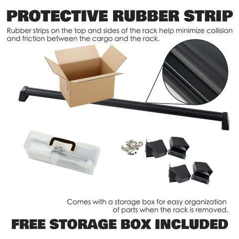 Kozyard Roof Rack Crossbars for Tesla Cybertruck 2024+, 2Bars/4Bars Heavy-Duty Aluminum Cargo Bars, Supports 350-900LBS, Durable Aluminum Build, Fits Kayak, Bike, Roof Box, Snowboard, Camping Gear