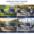 kozyard Patio Coffee Table, Tempered Glass Desktop, Easy to Clean & Elegant Design, Sturdy Steel Frame, Part of 4-Piece Outdoor Conversation Set

