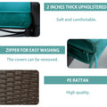 Outdoor Rocking Chair Features - Comfort and Durability
Outdoor rocking chair details showcasing a 2 - inch thick upholstered seat for comfort, a zipper for easy cover removal and washing, and high - quality PE rattan material. Keywords: outdoor rocking chair, 2 - inch upholstery, zipper for washing, PE rattan