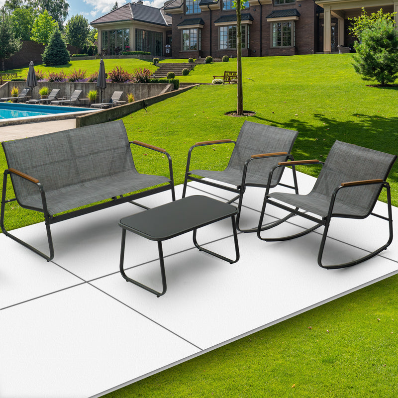 Elegant Outdoor Patio Furniture Set for Poolside and Garden
A sophisticated outdoor patio furniture set featuring a loveseat, two armchairs, and a coffee table, set against a backdrop of a well - maintained lawn, pool, and luxurious residence. Ideal for relaxation by the pool or in the garden. Keywords: outdoor patio furniture, poolside furniture, garden seating, patio set