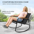 kozyard Comfortable Outdoor Rocking Chair, Gentle Forward & Back Swing Design, Helps Relax Comfortably, Textilene Fabric & Steel Frame, Part of Patio Conversation Set
