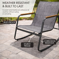 kozyard Outdoor Patio Furniture Set, Rust-Proof & Corrosion-Resistant Metal Frame, Sturdy Construction for All-Weather Use, Textilene Seating with Glass Coffee Table
