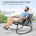 kozyard Comfortable Outdoor Rocking Chair, Gentle Forward & Back Swing Design, Helps Relax Comfortably, Textilene Fabric & Steel Frame, Part of Patio Conversation Set
