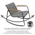 kozyard Outdoor Rocking Chairs, Rust-Proof Aluminum Frame with Anti-Reverse Screws, Ergonomic Contoured Design, All-Weather Textilene Seating for Patio & Garden
