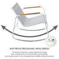 kozyard Outdoor Rocking Chairs, Rust-Proof Metal Frame with Anti-Reverse Screws, Ergonomic Contoured Design, All-Weather Textilene Seating for Patio & Garden
