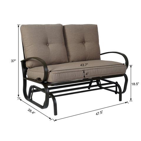 Kozyard Cozy Two Rocking Love Seats Glider Swing Bench/Rocker
