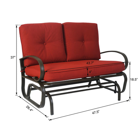 Kozyard Cozy Two Rocking Love Seats Glider Swing Bench/Rocker