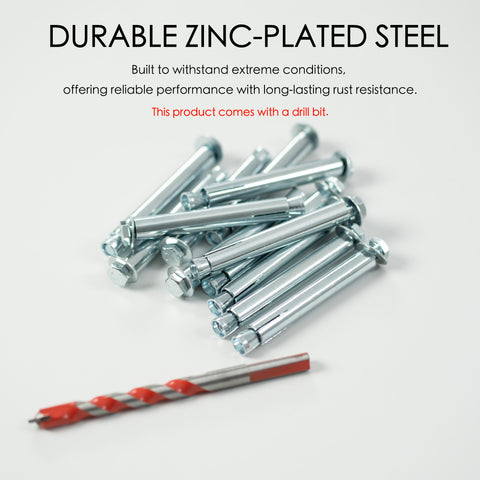 Zinc - Plated Steel Sleeve Anchors with Drill Bit
A collection of durable zinc - plated steel sleeve anchors, designed for extreme conditions with rust resistance, accompanied by a drill bit. Keywords: zinc - plated steel, sleeve anchors, drill bit
