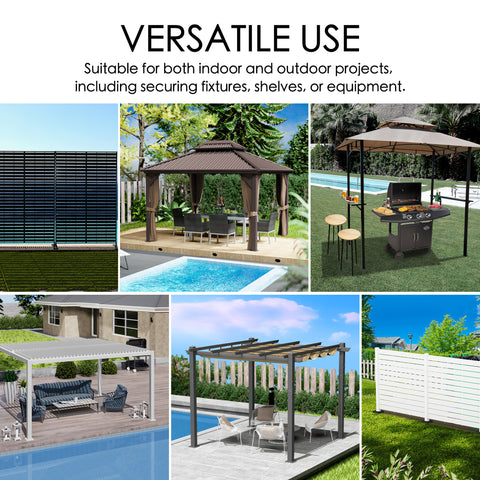 Versatile Applications of Sleeve Anchors
Images demonstrating the versatile use of sleeve anchors in indoor and outdoor projects, such as securing fences, gazebos, and patio furniture. Keywords: sleeve anchors, versatile applications, outdoor projects