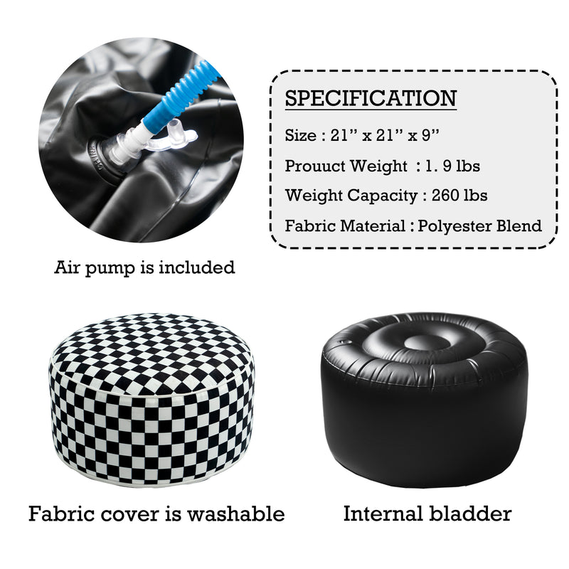 Kozyard Inflatable Stool Ottoman (4 Color Options)