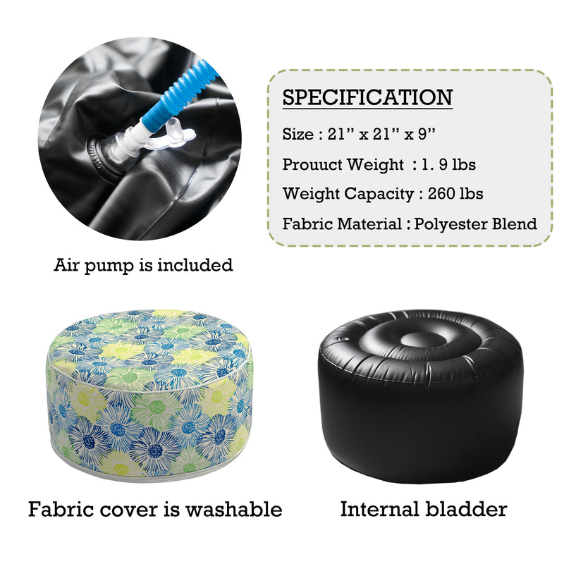 Kozyard Inflatable Stool Ottoman (4 Color Options)