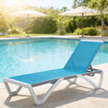 KOZYARD Premium Patio Lounge Chair, 800g Heavy-Duty Textilene Fabric, Waterproof, Chlorine-Resistant, Quick-Drying & Breathable
