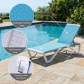 KOZYARD Outdoor Pool Chair, Skid Resistance Design, Breathable Textilene, Built-in Wheels for Easy Mobility, 2-Wheel Base
