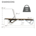KOZYARD Adjustable Reclining Lounge Chair, 6 Positions for Relax, Read, Sunbathe, Multi-Angle Comfort, Full Flat Design
