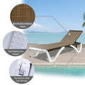 KOZYARD Outdoor Pool Chair, Skid Resistance Design, Breathable Textilene, Built-in Wheels for Easy Mobility, 2-Wheel Base
