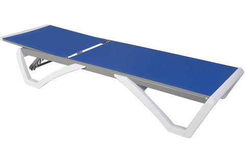 Kozyard Outdoor Chaise Lounge, Aluminum Frame Polypropylene Resin Legs and Textilene Fabric 5 Adjustable Backrest