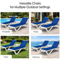 KOZYARD All-Weather Chaise Lounge Chair, Versatile for Poolside, Patio, Yard & Terrace, Durable Textilene Material, Modern Sturdy Frame, 350lbs Weight Capacity
