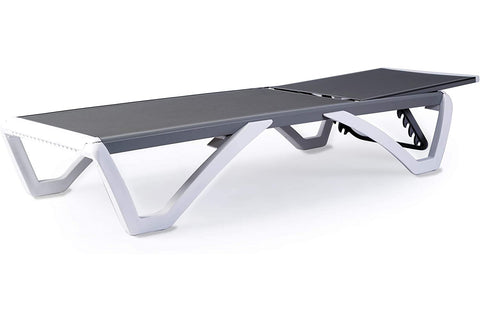 Kozyard Outdoor Chaise Lounge, Aluminum Frame Polypropylene Resin Legs and Textilene Fabric 5 Adjustable Backrest