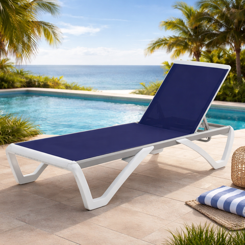 Kozyard Outdoor Patio Lounge Chair – Ideal for Poolside Outdoor Relaxation Spaces, Comfortable Outdoor Seating with Sturdy Frame & Premium Textilene Fabric, Durable Patio Furniture for Outdoor Leisure
