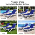 KOZYARD All-Weather Chaise Lounge Chair, Versatile for Poolside, Patio, Yard & Terrace, Durable Textilene Material, Modern Sturdy Frame, 350lbs Weight Capacity
