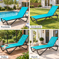 Kozyard outdoor chaise lounge chair for poolside, backyard, patio and porch relaxation, featuring an adjustable reclining backrest, breathable mesh fabric and durable weather-resistant frame. This modern patio lounge chair is ideal for sunbathing, pool deck seating, garden relaxation and outdoor living, combining comfortable support, stylish design and versatile placement for residential outdoor spaces.