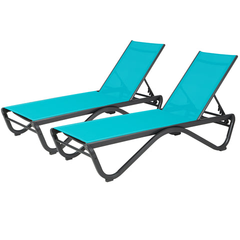 Kozyard Patio Chaise Lounge Chair Flat Recline Adjustable Lounge Chair
