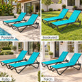 Kozyard outdoor chaise lounge chair for poolside, backyard, patio and porch relaxation, featuring an adjustable reclining backrest, breathable mesh fabric and durable weather-resistant frame. This modern patio lounge chair is ideal for sunbathing, pool deck seating, garden relaxation and outdoor living, combining comfortable support, stylish design and versatile placement for residential outdoor spaces.