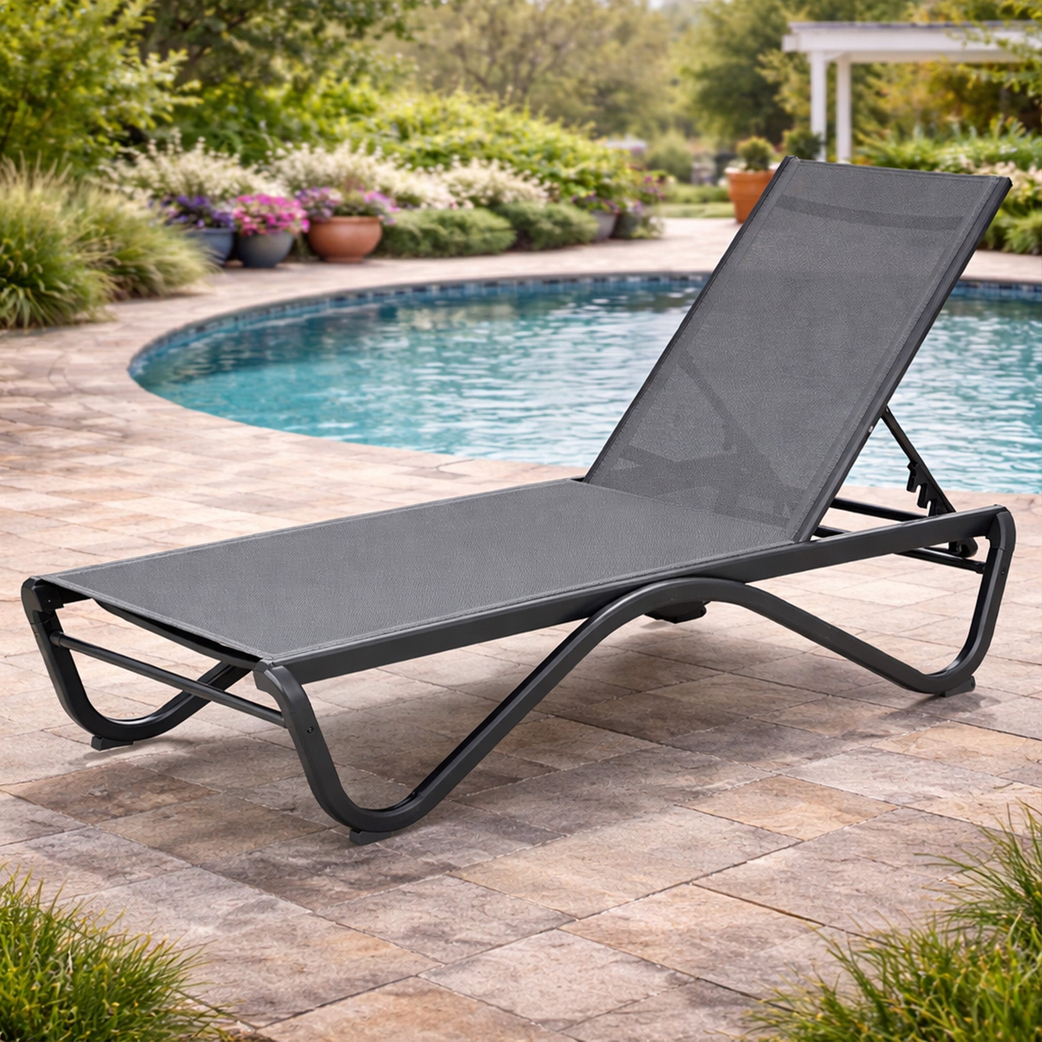 LOUNGE LIZARD ラウンジリザード 16インチ 4本 5J4HPCD100+45 タント ムーヴ等　(VHH460) Kozyard Outdoor Chaise Lounge Chair, Full Aluminum Frame