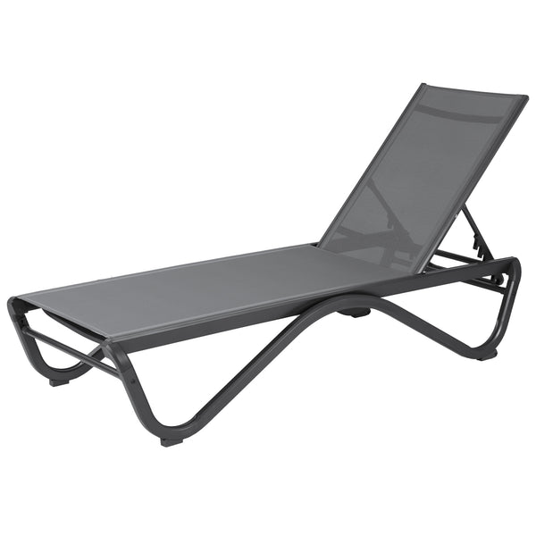 Kozyard Patio Chaise Lounge Chair Outdoor Reclining Adjustable Chair Flat Recline Adjustable Lounge Chair for Sunbathing, Patio, Beach, Lounge