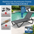 kozyard Outdoor Chaise Lounge Chair, Reinforced Rust-Proof Aluminum Frame, Durable Textilene Fabric, Poolside Reclining Lounger for Patio, Backyard, and Outdoor Use
