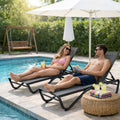 kozyard Outdoor Chaise Lounge Chairs Set, Adjustable Backrest, Textilene Fabric, Rust-Proof Aluminum Frame, Poolside Patio Loungers for Relaxation and Sunbathing
