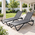 Kozyard outdoor chaise lounge chairs create a comfortable backyard patio retreat with adjustable reclining backrests, breathable mesh seating and durable weather-resistant frames. These patio lounge chairs are ideal for couples, poolside relaxation, sunbathing, garden seating and outdoor living, offering ergonomic support and versatile reclining comfort for decks, patios, lawns, resorts and residential spaces.
