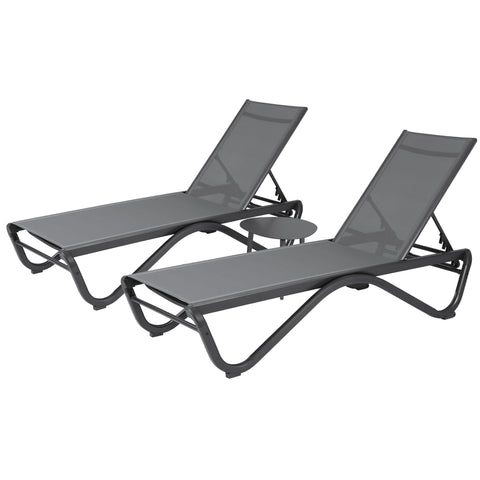 Kozyard Outdoor Chaise Lounge Chair, Full Aluminum Frame, Adjustable Reclining Patio Lounger for Poolside, Sunbathing & Backyard