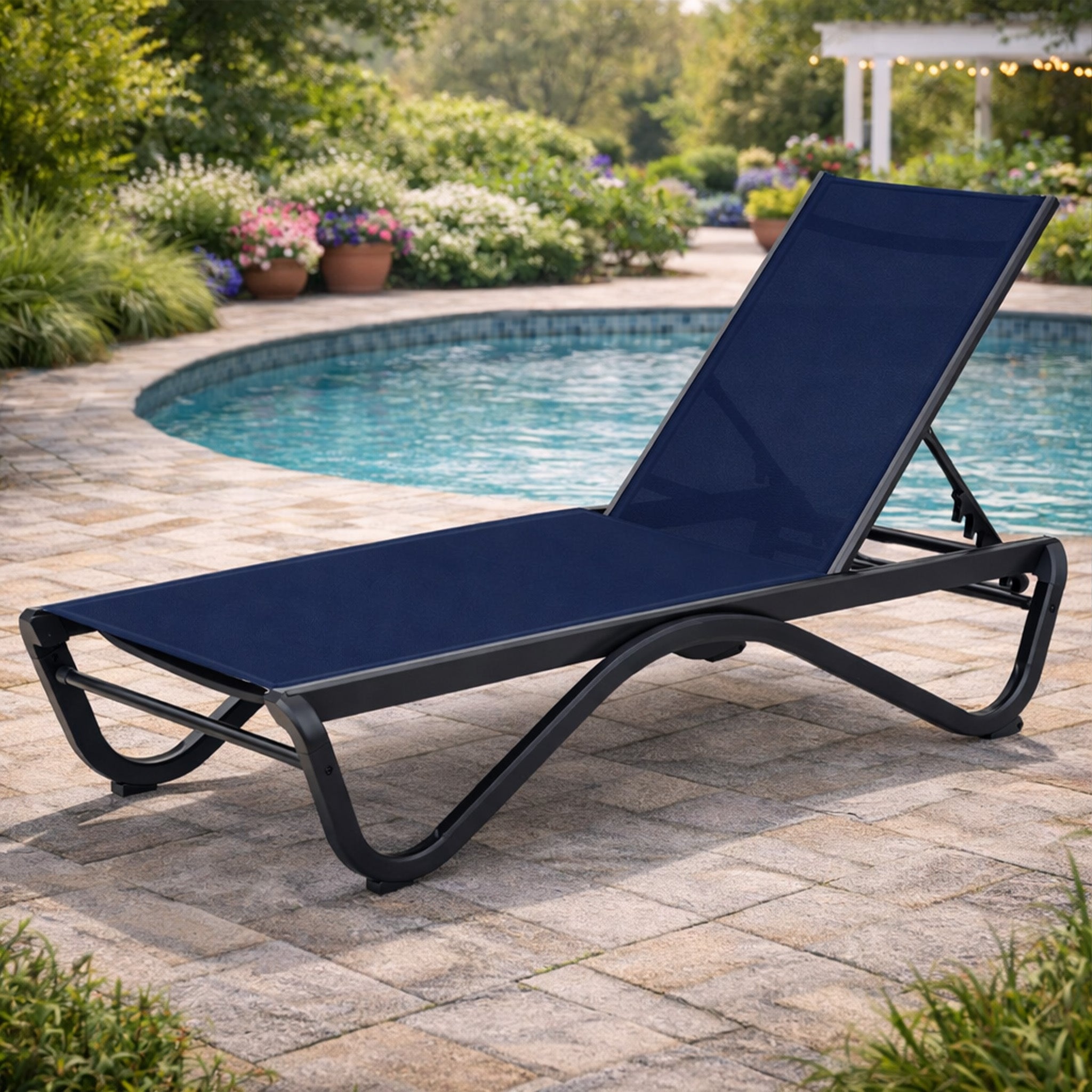 Kozyard Outdoor Chaise Lounge Chair, Full Aluminum Frame