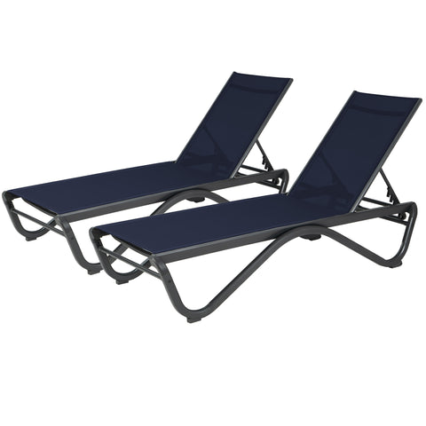 Kozyard Patio Chaise Lounge Chair Flat Recline Adjustable Lounge Chair
