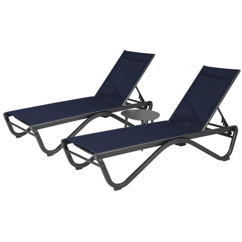 Kozyard Outdoor Chaise Lounge Chair, Full Aluminum Frame, Adjustable Reclining Patio Lounger for Poolside, Sunbathing & Backyard