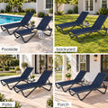 Kozyard outdoor chaise lounge chair for poolside, backyard, patio and porch relaxation, featuring an adjustable reclining backrest, breathable mesh fabric and durable weather-resistant frame. This modern patio lounge chair is ideal for sunbathing, pool deck seating, garden relaxation and outdoor living, combining comfortable support, stylish design and versatile placement for residential outdoor spaces.