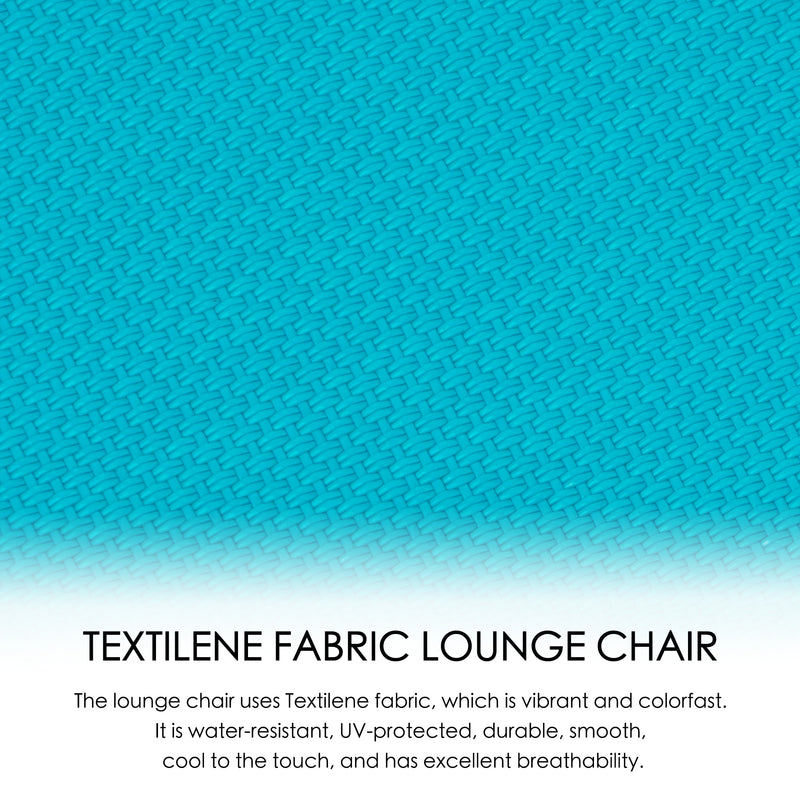 Benefits of Textilene Fabric in Lounge Chairs
alt text：An image highlighting the features of a lounge chair made with Textilene fabric, showcasing its vibrant color, water - resistance, UV - protection, durability, smoothness, cool touch, and breathability. Keywords: Textilene fabric, lounge chair, outdoor furniture features

