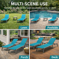 Kozyard Multi-Scene Outdoor Chaise Lounge – Adjustable Recline Patio Chair with 750g Waterproof Fabric & Metal Frame, Suitable for Lawn, Poolside, Porch & Deck Relaxation
