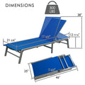 kozyard Foldable Outdoor Chaise Lounge, 6-Level Adjustable Backrest, 300 lbs Capacity, Compact Folding Design, Rust-Proof Aluminum Frame, Weather-Resistant Fabric for Patio & Poolside

