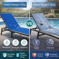 kozyard Heavy-Duty Outdoor Chaise Lounge, Waterproof & Breathable 750g Fabric, Resists Chlorine & Fading, Rust-Proof Aluminum Frame, Adjustable Backrest, Foldable for Easy Storage
