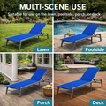 Kozyard Multi-Scene Outdoor Chaise Lounge – Adjustable Recline Patio Chair with 750g Waterproof Fabric & Metal Frame, Suitable for Lawn, Poolside, Porch & Deck Relaxation
