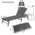 kozyard Foldable Outdoor Chaise Lounge, 6-Level Adjustable Backrest, 300 lbs Capacity, Compact Folding Design, Rust-Proof Aluminum Frame, Weather-Resistant Fabric for Patio & Poolside
