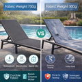 kozyard Heavy-Duty Outdoor Chaise Lounge, Waterproof & Breathable 750g Fabric, Resists Chlorine & Fading, Rust-Proof Aluminum Frame, Adjustable Backrest, Foldable for Easy Storage
