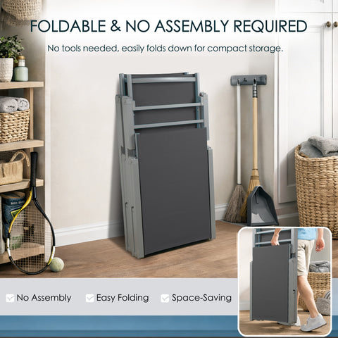 Kozyard Foldable Outdoor Chaise Lounge – No Assembly Required Patio Recline Chair with 750g Waterproof Fabric & Metal Frame, Easy Folding for Compact Space-Saving Storage
