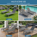 kozyard Versatile Outdoor Chaise Lounge, Ideal for Lawn, Poolside, Porch & Deck, 6-Level Adjustable Backrest, Rust-Proof Aluminum Frame, Foldable Design, Durable All-Weather Fabric
